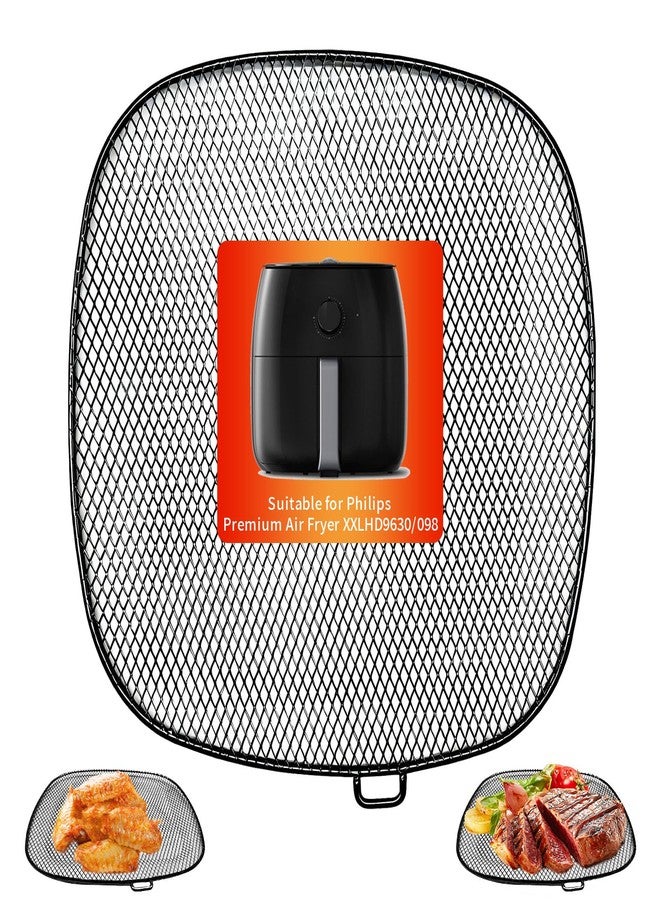 GWY قطع غيار مقلاة هوائية من GWY لطراز Philips HD9630 سعة 3 أرطال/4 كوارت، مقاس XXL، مصنوعة من الفولاذ المقاوم للصدأ SUS 304، مقاس 9 بوصات × 8.6 بوصات، تتضمن سلة بديلة لطرازات Philips HD9650 وHD9765 وHD9860 الهوائية. - Image 1